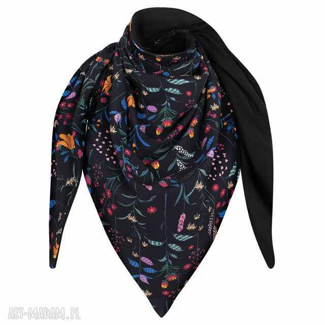 duża wiosenna chusta dwustronna z bawełny