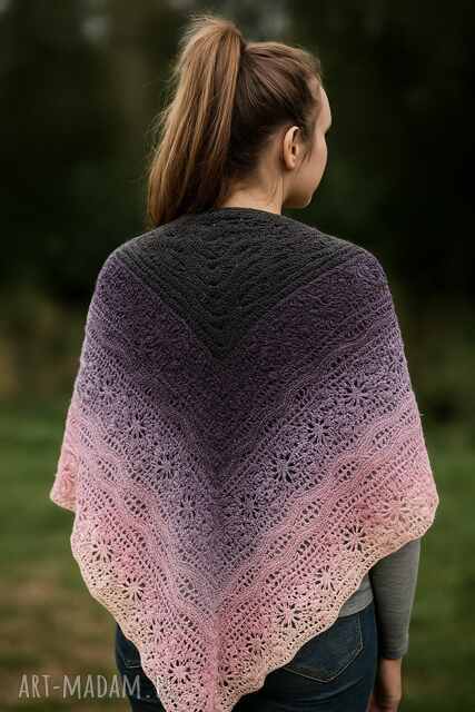 Chusta ombre bawełniana Daisy Chain ręcznie robiona