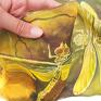 Szal - jedwab malowany ważka owady chusta jedwabna