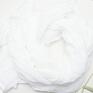 chustki i apaszki: lniany szal chusta w kolorze białym, modny wiosenny damski
