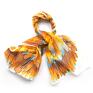 chustki i pióra chusta szal jedwabny złote skrzydła malowane apaszki