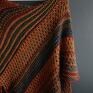 chustki i apaszki: Wełniana chusta na drutach na prezent