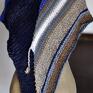 The Wool Art asymetryczna chusta blue - prezent