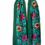 chustki i apaszki: haftowany folkowy szal w kwiaty orient