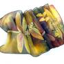 MinkuLUL nietuzinkowe z jedwabiu unisex szal jedwabny, ręcznie malowany - ważki prezent chustki i apaszki jedwab