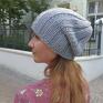 handmade czapka beanie lawenda