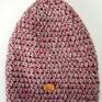 prezent święta Czapka handmade No. 028 beanie / szydło - ręcznie wykonana ciepła