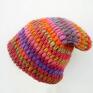 pomysł jaki prezent pod choinkę Czapka handmade No. 025 / beanie szydło - ciepła wełna