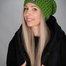 ciepła czapka mono 09 - zielona prezent