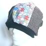 czapka turbanowa boho patchwork - box T1. Etno