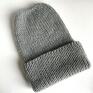 wełna ręcznie robiona czapka beanie aurea 100% baby merino prezent