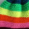 zielone czapki unisex kolorowa neonówka zimowa