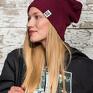 Brain Inside czapka beanie jesienna czapa dwustronna logo kolorowe zadziorne bordo