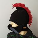 Męska czapka hełm rycerza na zimę ręcznie robiona