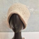 Czapka wełniana beżowa na podszewce rozmiar uniwersalny, smerfetka, damsko męska, box d1