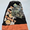 Czapka baza czarna na drugi kolorowe wykończenie pomarańczowe na podszewce Smerfetka rozmiar S na gł