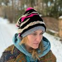 Ruda futrzana czapka na podszewce - miękka, ciepła i duża, rozmiar uniwersalny