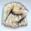Futrzana czapka długo włos szara ecru zwariowana duża, trzeba lubić takie szaleństwo, sztuczne fut
