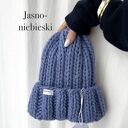 Czapka Nordic 100% wełna jasnoniebieski
