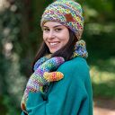 Czapka MERINO 100% Hope “Cukierki” podszewka BAWEŁNA