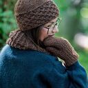 Czapka MERINO Hope “Brązowy” podszewka JEDWAB