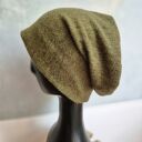 Czapka zielona khaki spokojna dzianina wełniana na podszewce rozmiar uniwersalny, box