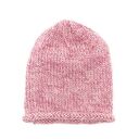 Luźna czapka na drutach boho melanż różowy beanie nerd hipster uniseks