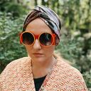 Turban damski boho w kwiaty - miękki i wygodny
