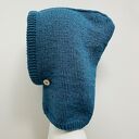 Ręcznie robiona balaclava kapturokomin czapka bawełna i merynos