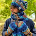 Męska czapka MERINO 50% “Górski potok” SMILE