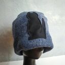 Czapka uniwersalna na podszewce cudna z kotem rękodzieło polecam boks walis