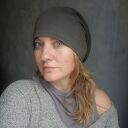 Czapka khaki i bordo bez podszewki uszyta z dzianiny damsko-męska dobra na codzienne noszenie Smerfe