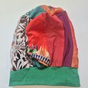 Czapka patchworkowa smerfetka na podszewce świetna na codzienne noszenie polecam boks p1