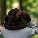 Czapka MERINO Neverland “Brązowy” podszewka JEDWAB