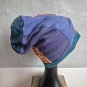 Czapka kolorowa Smerfetka na podszewce - handmade, rozmiar uniwersalny