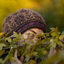 Czapka beret wełniana "Chaber łąkowy"