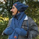 Męska czapka MERINO Smile “Ciemny niebieski” podszewka JEDWAB