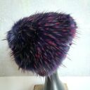 Czapka futrzana fioletowa duży obwód głowy