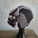 Czapka Smerfetka patchworkowa na podszewce - handmade na co dzień