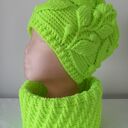 KOMPLET HANDMADE "NEONOWE LIŚCIE"