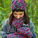 Rękawiczki MERINO 34% 'Czarne kolorki'