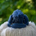 Czapka MERINO Smile “Ciemny niebieski” podszewka JEDWAB