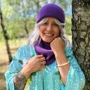 Bawełniana czapka beanie logo ekoskórka „Fiolet”