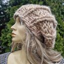 Beret z grubej wełny merynosa