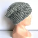 Ręcznie robiona czapka beanie AUREA 100% Baby Merino plus moher i jedwab 50/34