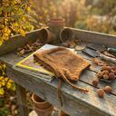 Brązowa balaclava kid mohair i baby alpaka