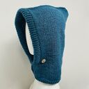 Ręcznie robiona balaclava kapturokomin czapka bawełna i merynos