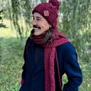 Męska czapka MERINO Euforia “Bordo”