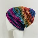 Kolorowa gruba czapka smerf ręcznie robiona