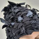 Czapka zimowa Black - wytkana na krośnie (unikat)